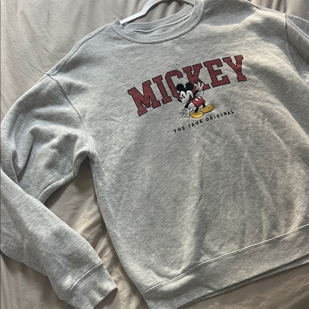 Disney Gray Mickey Mouse Sweater